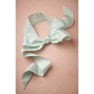 BHLDN Simply Silk Sash [Icy Mint]